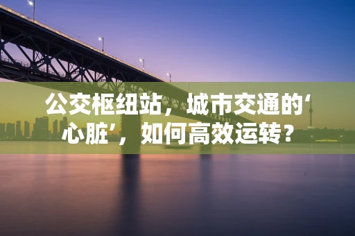 公交枢纽站，城市交通的‘心脏’，如何高效运转？