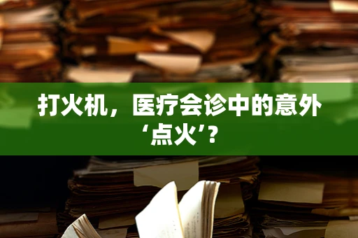 打火机，医疗会诊中的意外‘点火’？