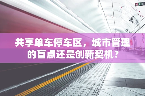 共享单车停车区，城市管理的盲点还是创新契机？