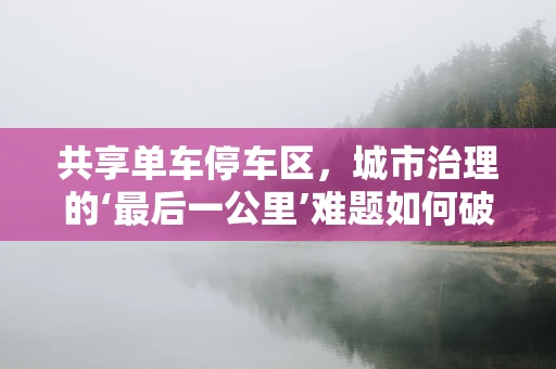 共享单车停车区，城市治理的‘最后一公里’难题如何破？