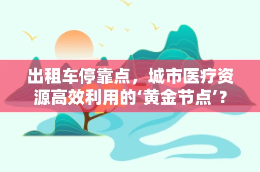 出租车停靠点，城市医疗资源高效利用的‘黄金节点’？